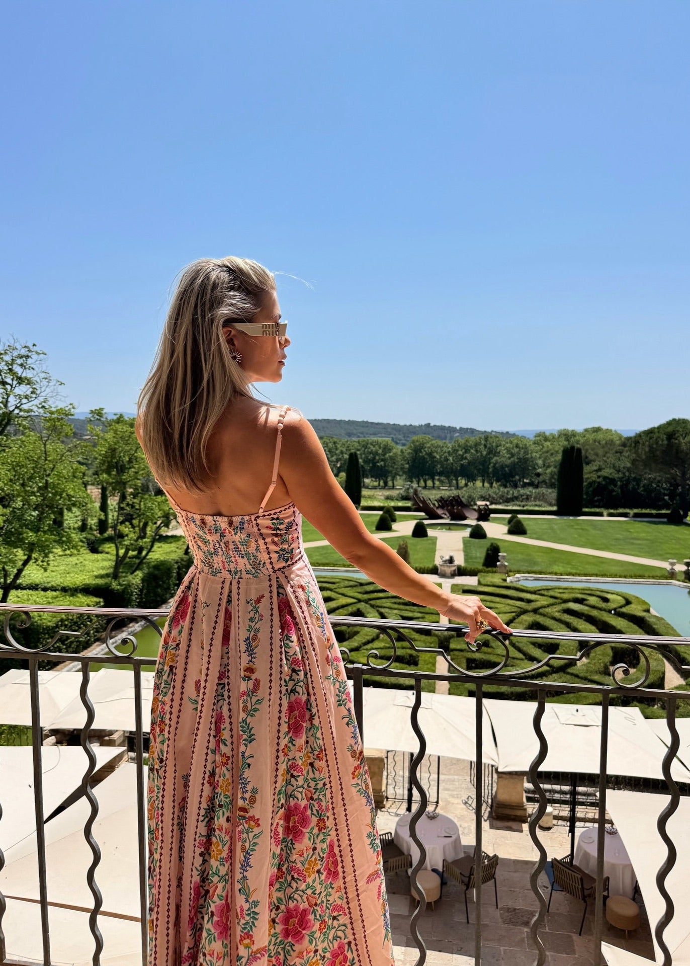 Rosé Flora Maxi Dress