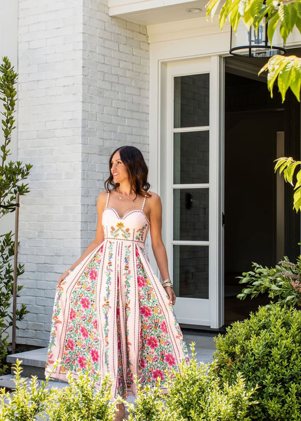 Rosé Flora Maxi Dress